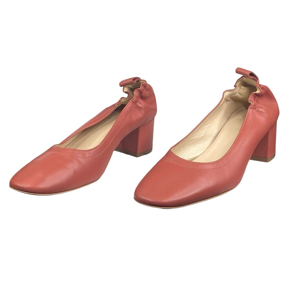 Everlane Women’s The Day Heel Coral Red Slip On Heel Size US 6.5 - Picture 6 of 12